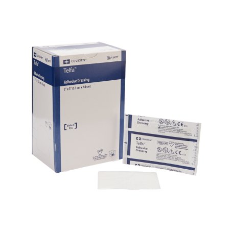 Dressing Adhesive Telfa™ 2 X 3 Inch Film / Cotton Rectangle White Sterile (100/BX 24BX/CS) by Cardinal  ID 6017